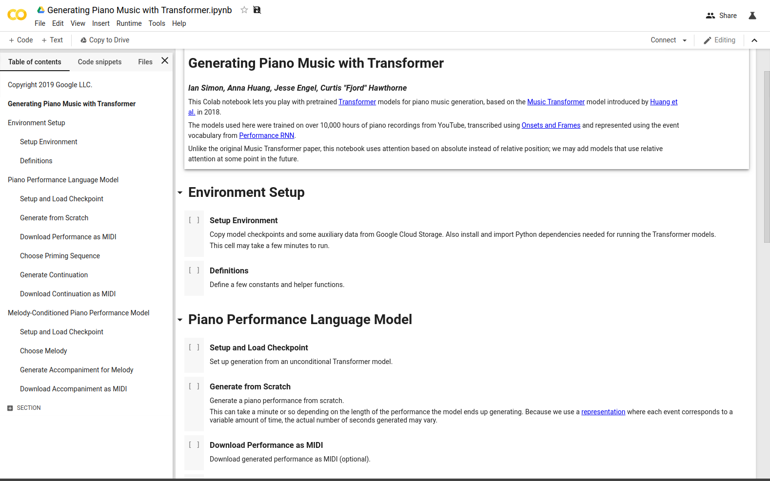 overview of Music Transformer