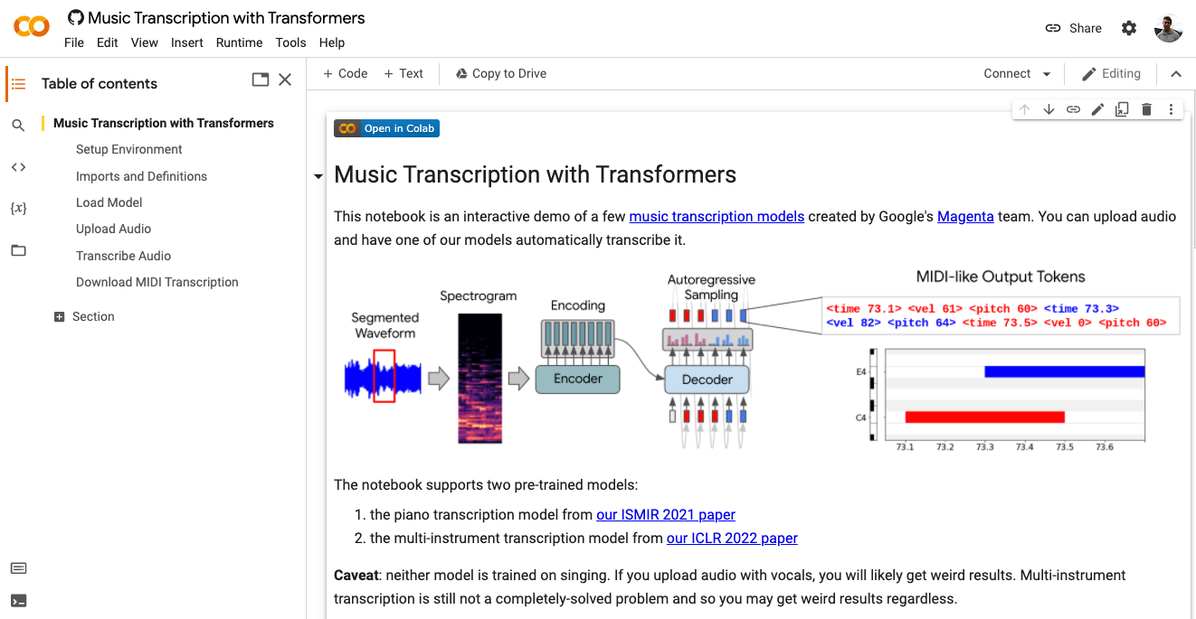 overview of Music Transcription with Transformers